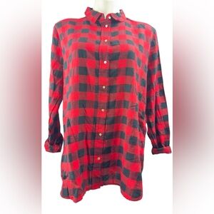 H&M Button Down Plaid Top